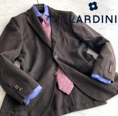 訳有】ラルディーニ LARDINI ブラウンへリンボーンテーラード 