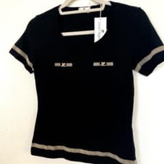 【新品タグ】courrèges クレージュ半袖 Tシャツ ブラック 11R ロゴのサムネイル