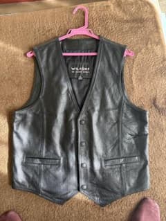 WILSONS 黒 レザーベストのサムネイル