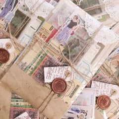 コラージュ 素材 洋書 紙もの セット 詰め合わせ まとめ売り　おすそ分けのサムネイル
