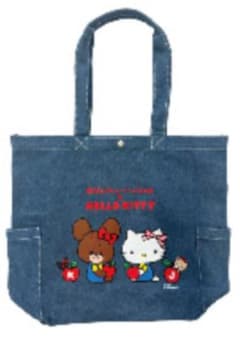 くまのがっこう ✕ ハローキティ POP UP SHOP 東京駅 デニムトート