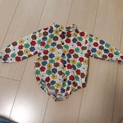 カラフル花柄 ベビー ロンパース 長袖　6-9ヶ月のサムネイル