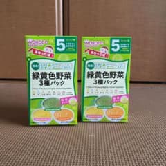 【ぼぼちゃむ様専用】和光堂 ベビーフード 離乳食　緑黄色野菜3種パック×2のサムネイル