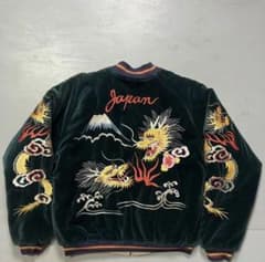 TAILOR 東洋　スカジャン　別珍　ベロア　沖縄　サテン　刺繍　龍　富士山　S TAILOR 東洋 別珍スカジャン ベロア 沖縄 刺繍 龍 富士山 スーベニア