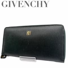 GIVENCHY ジバンシー レザー ラウンドファスナー 長財布 GIVENCHY ジバンシー レザー 8.222 ラウンドファスナー 長財布 黒