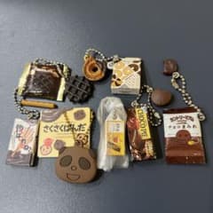 チョコ菓子 ミニチュアマスコット 7点セットのサムネイル