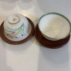 香蘭社 湯飲み 茶托付き 2客セット