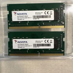 ADATA 8GB DDR4 PC4-2400MHzメモリ SO-DIMM 2個 - メルカリ