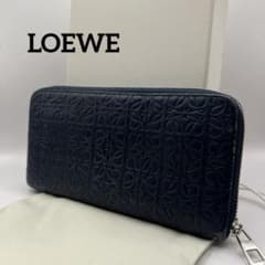 ✨人気✨ロエベ 長財布 リピート アナグラム ネイビー - メルカリ