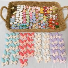 カラフルデコレーションパーツセット 162個(351g)のサムネイル