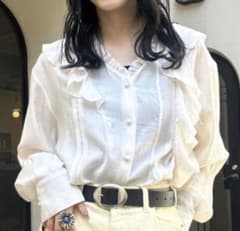 JEANASIS ジーナシス ワッシャーアシメフリルブラウス 完売品