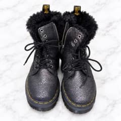 Dr.Martens ファー付きブーツ 厚底 ブラック 黒 美品 24cmのサムネイル