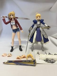 figma fate fgo 블루 세이버 갑옷 Ver. 레드 세이버 사복 Ver.