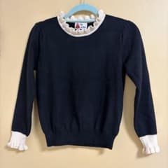 Clice de Paris フリルネックニット ブラックのサムネイル