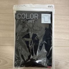 UNIQLO カラークルーネックT 半袖 ブラック Lのサムネイル