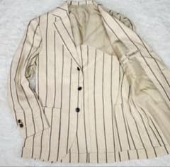 極美品✨️ BEAMS f リネン 100% テーラードジャケット ストライプのサムネイル