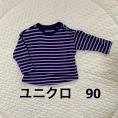 UNIQLO BABY 長袖 ボーダー トップス 90 ユニクロ　ロンTのサムネイル