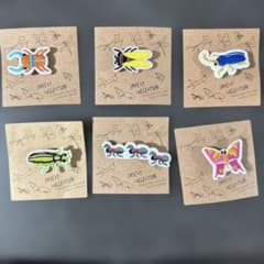 INSECT COLLECTION 刺繍ブローチ 6種セットのサムネイル