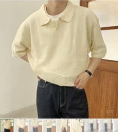 NUGUヌグ　mesh collar half knitのサムネイル