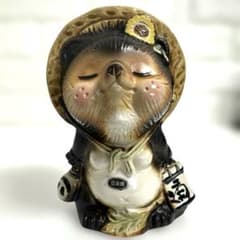 キス狸　メス　6号 信楽焼 たぬき 陶器 狸 置物 タヌキ