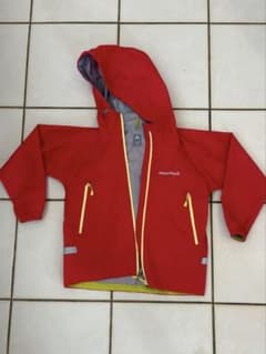 mont-bell キッズ　レインウェア 130cm 上下セット 収納袋付きのサムネイル