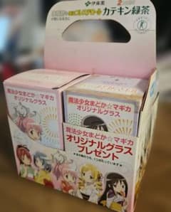 마법 소녀 마도카 마기카 극장판 이토엔 콜라보레이션 오리지널 글라스 녹차