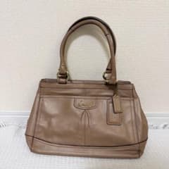 COACH コーチ ハンドバッグ トートバッグ 本革レザー 通勤 通学 ベージュのサムネイル