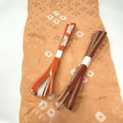 絞り帯揚げ帯締めセット　正絹のサムネイル