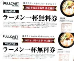 ２枚で♥らーめん花月嵐１杯無理券のサムネイル