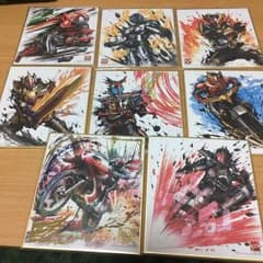 仮面ライダー 色紙ART2 7枚セット オマケ付のサムネイル