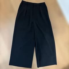 UNIQLO ブラック ワイドパンツ イージーパンツのサムネイル