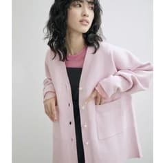 ADAM ET ROPE スムースボックスカーディガン☆完売品　ピンクのサムネイル