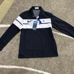 Munsingwear ネイビー ストライプ ポロシャツ - メルカリ