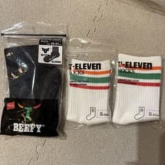 新品 Hanes BEEFY 7-ELEVEN ソックス 3足セットのサムネイル
