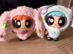 파워 퍼프 걸즈 케이프 인형 피규어 2점 세트