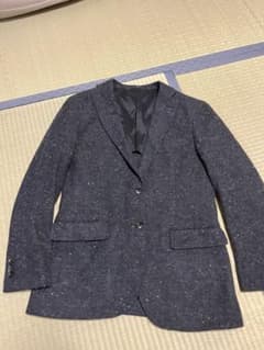 TAKAQ メンズ テーラードジャケット グレー ネップのサムネイル