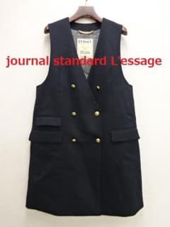 ジャーナルスタンダードレサージュ　ウールトリコチンノーカラーベスト　黒　金ボタン journalstandardL'essage ウールトリコチンノーカラーベスト - メルカリ