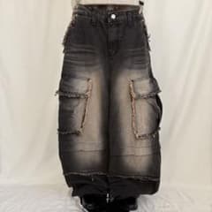 パンツ archive grunge fade damage denim pants 00s archive fade grunge wide denim pants - メルカリ