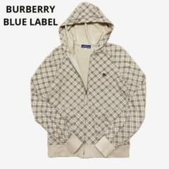 希少✨【バーバリーブルーレーベル】リバーシブル パーカー 2way ノバチェック 希少✨バーバリーブルーレーベル ノバチェック ジップアップ パーカー