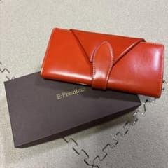 長財布 オレンジ レザー フラップのサムネイル