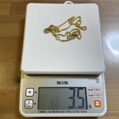 K18 ネックレス　18金　パイプロープチェーンのサムネイル
