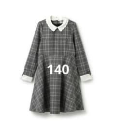 新品　未使用　メゾピアノジュニア　アウター　ワンピース　140 新品メゾピアノジュニア レース衿ワンピース 140 - メルカリ