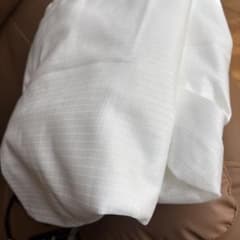 ホワイト チェック模様 レースカーテンのサムネイル