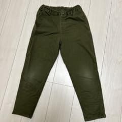 GU キッズ ロングパンツ カーキ 140cm ウエストゴムのサムネイル