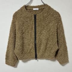 BRUNELLO CUCINELLI ベージュ ブラウンフリースボアジャケット - メルカリ
