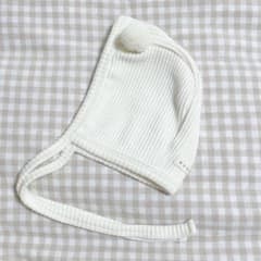 monbebe くま耳 リブ ボンネットのサムネイル