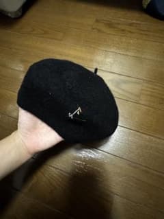 キッズ ベレー帽 ブラック 刺繍入りのサムネイル