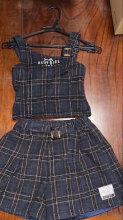 ALGY GIRL チェック柄トップス&ショートパンツセットのサムネイル
