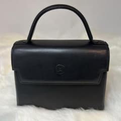 【美品】agnes b. アニエスベー 本革レザー ハンドバッグ ブラックのサムネイル