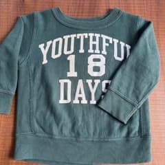 denim dungaree ロゴプリント スウェット グリーンのサムネイル